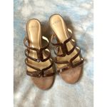 Alexandre Birman Mena Slide Slip On Sandals Shoes Almond Brown Size 38.5 8.5 Photo 1