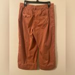 Anthropologie Women’s Burnt Orange Wide Leg Chino Capris Size 8 24” Inseam Photo 1