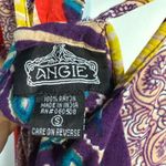 Angie Bohemian Mini Dress Colorful Paisley Print Sleeveless Casual sz S Photo 3