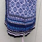 Cato Blue & White Scarf Print Sleeveless Top L Photo 6