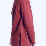 Athleta  Oversized Sweatshirt Funnel Red Burgundy Neck M Photo 1