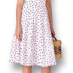 Hutch Anthropologie 8 White Floral Mini Dress Crossback Milkmaid Cottagecore Photo 0
