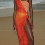 Baobab Nikka Dress in Puesta De Sol & Red Small New Womens Midi One Shoulder Photo 11