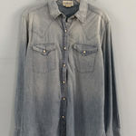 Denim & Supply Ralph Lauren Vintage Chambray Eagle Embroidered Long Sleeve Photo 0