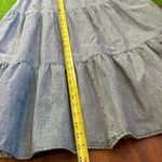 Anthropologie Daughters of Liberation Size Sm Denim Tiered Flowy Dress Smoked Sleeveless Boho Photo 4