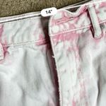 PacSun Pink Bleach Dye Denim Mom Shorts Photo 2