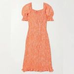 Faithfull the Brand Fae Shirred Floral-print Crepe Dress Size Small NWT Photo 1