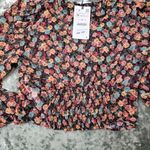 ZARA  Floral Ruffled Crop Top Photo 6