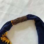 Macy's NWT Navy Blue Sunflower Halter Dress Golden Yellow Floral Spring Summer Cottage Photo 3