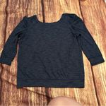 Free People Women’s  Juliette Blue Marbled Puff Sleeve 3/4 Sleeves Size L Photo 5