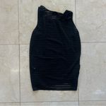 DYI  Black Mesh Oversized Striped Tank Sz XS Photo 3