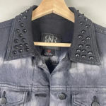 Rock & Republic Rock‎ & Republic Gunshow Vest Women's Size XS Black Denim Studs Biker Punk NWT Photo 2
