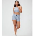 Outdoor Voices Athen Crop / Racerback Active Bra - Blue | Large | L Photo 1