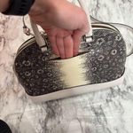 Coach  MINI SIERRA EMBOSSED LEATHER SATCHEL grey cream purse handbag Photo 7