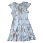 Rebecca Taylor NWT Hydrangea Floral in Snow Combo Silk Blend Short Dress 8 $395 Photo 3