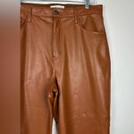 Abercrombie & Fitch The 90’s Straight Ultra High Rise Faux Leather Pants Size 32 Photo 4
