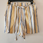 Style me loose fit yellow striped shorts size womens small Photo 0