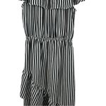 Tommy Bahama  Off-Shoulder Black & White Striped High-Low Midi Dress XS Photo 3