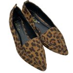 Lulus  Brown Animal Print Faux Leather Pointed Toe Slip On Flats Womens 6.5 Photo 0