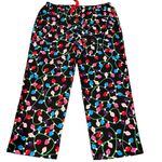 Multicolored Lights Novelty Print Flannel Pajama Set Black Size 1X Photo 2