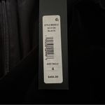 Badgley Mischka  Black Velvet Deep V Neck Lace Long Sleeve Cocktails Dress Size 4 Photo 13