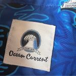 Ocean Current Hawaiian Shirt Size Large Beach Like Silk Summer Hawaii F6 Blue Photo 2