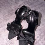 Elegant Black Bow Women's Heels Size 6 Photo 3