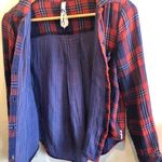 Seven7  Red And Blue Plaid Shirt Photo 2
