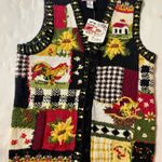 NWT vintage hand knit sweater vest Size M Photo 0