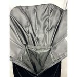 AJ Bari Black Gold Metallic Velvet Strapless Cocktail Party Dress 80s NWT Size 4 Photo 9