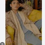 Forever 21 oversized tweed shacket in green/cream Photo 1