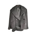 Givenchy NWT Oversized Asymmetric Cropped Double Breasted Wool Coat Size 44 Photo 1