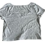 Colsie Women's Gray Short Sleeve Cropped Lounge T Photo 2