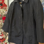 Chico's Women's Jaquard Trench Coat, Size 0, Black Photo 0