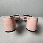 Qupid Tarra Blush Croc Crocodile Vegan Leather Block Heel Sandals Slides Mules 8 Photo 5
