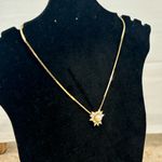 Christian Dior Radiant Flower Snowflake Faux Pearl Crystal Pendant Necklace Photo 9