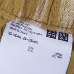 Uniqlo Linen Cotton High Waisted Shorts Mustard Photo 3