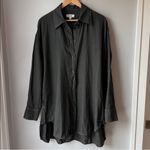 COS  Oversized Linen Black Shirt Button Down Photo 2