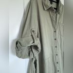 Ashley Stewart  Olive Green Button-down Shirt Dress Photo 1