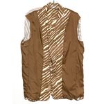 A New Day Brown Zebra One Button Blazer Jacket Linen Rayon Lined Womens L NWT Photo 7