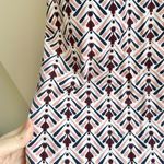 ZARA Geometric Patterned Sleeveless Romper, White and Pink, Size Medium Photo 15