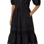 Velvet by Graham & Spencer Andy Short Sleeved Midi Dress Size Medium Blue Photo 0