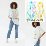 Urban Outfitters SALE Britney Spears UO Exclusive Oversized White Tee Size Small NWT Photo 1