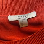 COS Layered Swing Dress Knee Length Cotton Linen Blend Rust Womens Small Photo 6