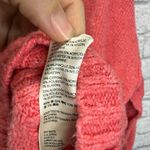 Free People  Brookside Tunic Sweater Womens Size L Coral Pink Oversized V-Neck Photo 4