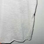 Lucky Brand 100% Cotton White Blue Embroidered Flower Cold Shoulder Top Photo 6