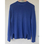 Lululemon Sweater Size 6 Merino Wool-Blend Ribbed Crewneck Heathered Blue Thick Photo 5