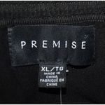 Premise NWT Black V-Neck Ribbed Knit Top Size XL Short Sleeve Stretch Soft Rayon Photo 6