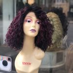 Short spiral curly bob Lacefront wig 2020 purple Photo 3