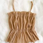 Beige Peplum Tank Tan Size XS Photo 0